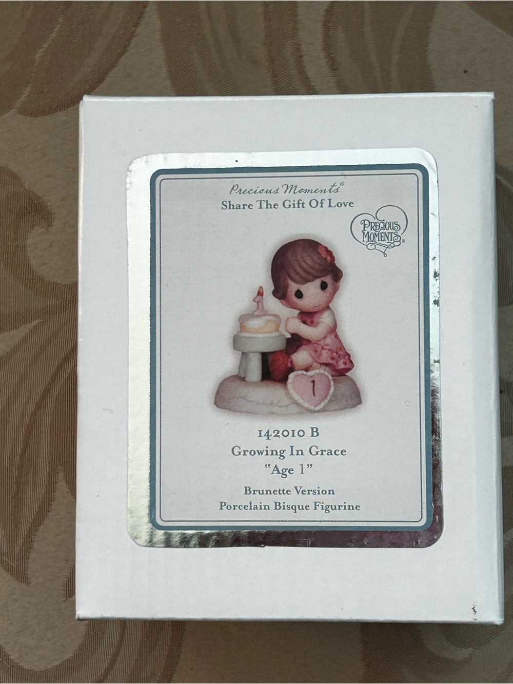 Precious Moments Growing In Grace First Birthday Porcelain Figurine New in Box